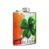 Ierse Waterverf Ierland klap/vlag Heupfles (Rechts)