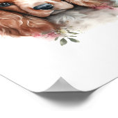 Ierse Waterverf van Setter Puppy Pet Poster (Hoek)