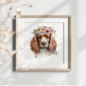 Ierse Waterverf van Setter Puppy Pet Poster