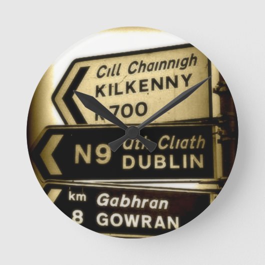 Ierse wegmarkeringen ronde klok (Voorkant)