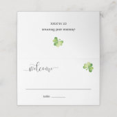 Ierse welkomstlijstnaam plaatsingskaart plaatskaartje (Buitenkant ongevouwen)