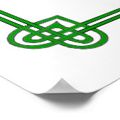 Ierse wensen met een Keltische ontwerpafdruk of ee Poster (Hoek)