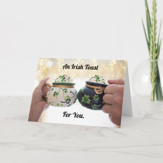 Ierse wenskaart met toast kaart (Voorkant)
