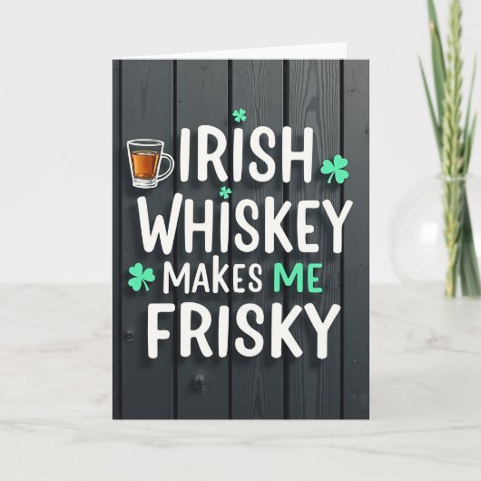 Ierse Whiskey Dartel Fun Kaart (Voorkant)