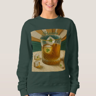 Ierse Whiskey Tumbler Klaver Ijs "Sláinte!" Trui