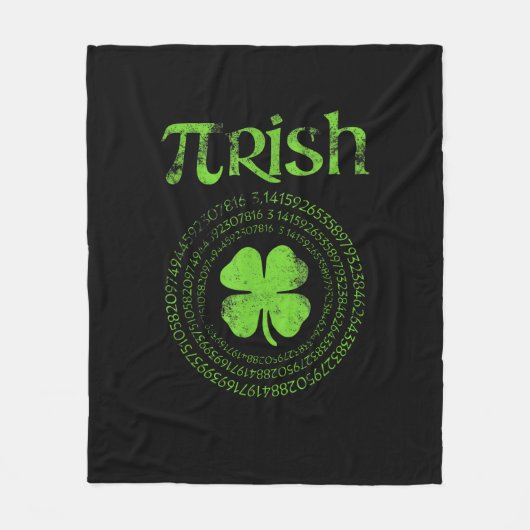 Ierse Wiskunde leraar Shamrock St Patricks Da Fleece Deken (Voorkant)