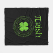 Ierse Wiskunde leraar Shamrock St Patricks Da Fleece Deken (Voorkant (Horizontaal))