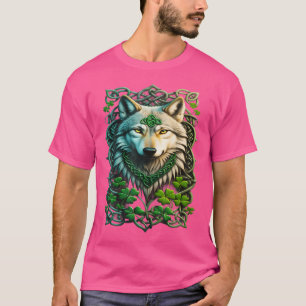 Ierse Wolf Keltische Knoop Shamrock Heritage Pride T-shirt