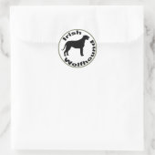 Ierse Wolfhound Circle Border Ronde Sticker (Tas)