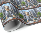 Ierse Wolfhound Corporate Zakenman Cadeaupapier (Rol Hoek)