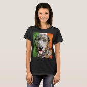 Ierse Wolfhound Ierse vlag Erin go Bragh T-Shirt (Voorkant volledig)