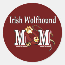 ierse wolfhound mam cadeaus ronde sticker