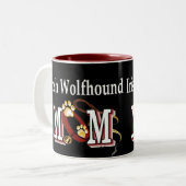 ierse wolfhound mam cadeaus tweekleurige koffiemok (Voorkant links)
