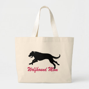 Ierse Wolfhound mama runnen Grote Tote Bag