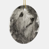 Ierse Wolfhound perfecte poot Keramisch Ornament (Rechts)