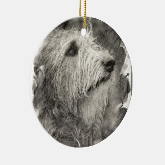 Ierse Wolfhound perfecte poot Keramisch Ornament (Rechts)