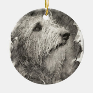 Ierse Wolfhound perfecte poot Keramisch Ornament