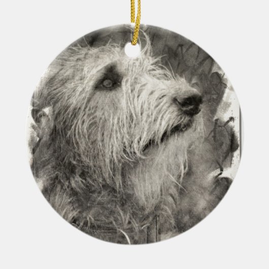 Ierse Wolfhound perfecte poot Keramisch Ornament (Voorkant)