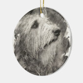 Ierse Wolfhound perfecte poot Keramisch Ornament (Links)