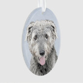 Ierse Wolfhound-schildering - Kute Original Dog Ar Ornament (voorkant)