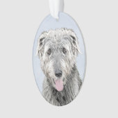 Ierse Wolfhound-schildering - Kute Original Dog Ar Ornament (voorkant)