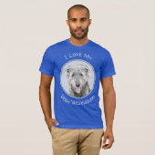 Ierse Wolfhound-schildering - Kute Original Dog Ar T-shirt (Voorkant volledig)