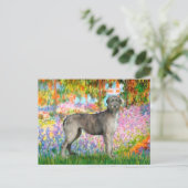 Ierse Wolfshond 3 - Tuin Briefkaart (Staand voorkant)
