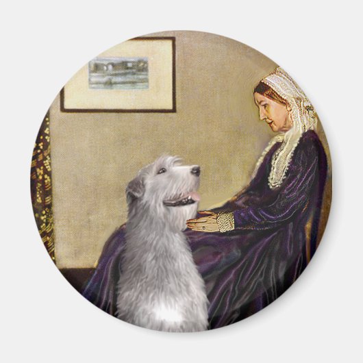 Ierse Wolfshond 6 - Moeder van Whistler Magneet (Voorkant)