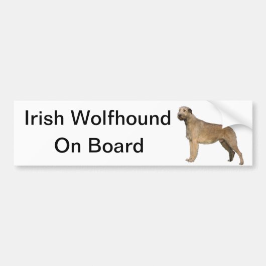 ierse wolfshond bumpersticker (Voorkant)