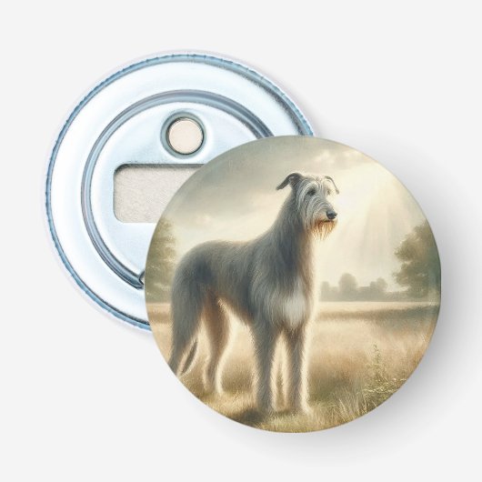 Ierse Wolfshond Button Flesopener (Voorkant)