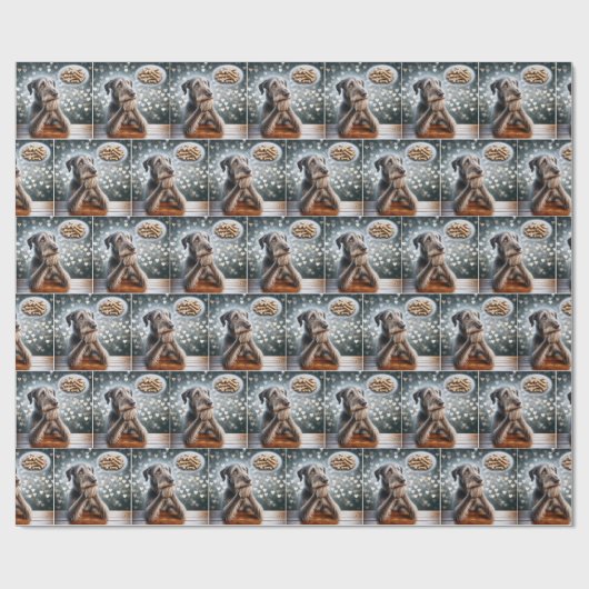 Ierse wolfshond droomt van Botten Cadeaupapier (Vlak)