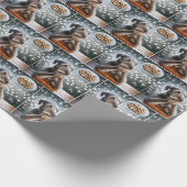 Ierse wolfshond droomt van Botten Cadeaupapier (Hoek)