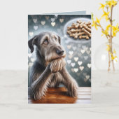 Ierse Wolfshond droomt van Botten Kaart (Gele Bloem)