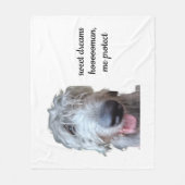 Ierse Wolfshond Fleece Deken – Slaap Lekker (Voorkant)