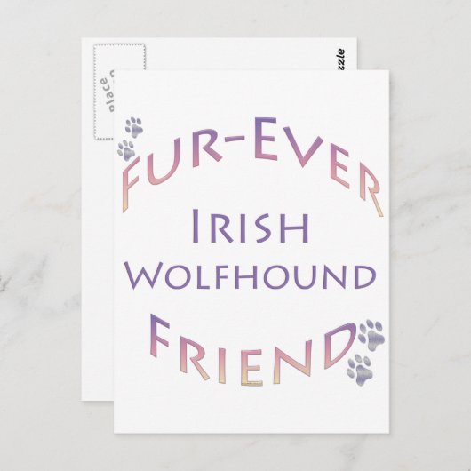 Ierse wolfshond Furever Briefkaart (Voorkant / Achterkant)