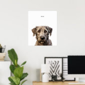 Ierse wolfshond gepersonaliseerde print (Thuiskantoor)