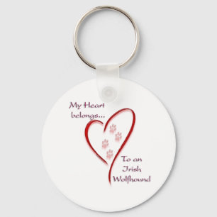 Ierse wolfshond hart behoort sleutelhanger