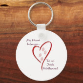 Ierse wolfshond hart behoort sleutelhanger (Voorkant)
