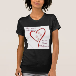 Ierse wolfshond hart behoort t-shirt