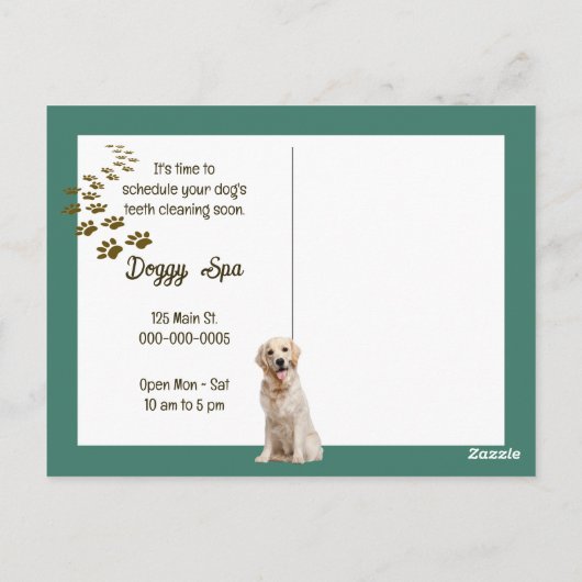 Ierse Wolfshond Herinnering van Dierenarts Kantoor Briefkaart (Achterkant)