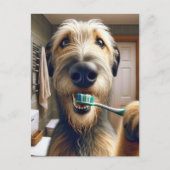 Ierse Wolfshond Herinnering van Dierenarts Kantoor Briefkaart (Voorkant)