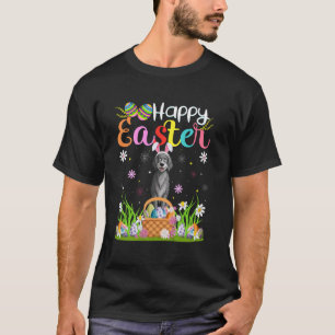 Ierse Wolfshond Hond Gelukkig Pasen Eieren Jagen K T-shirt