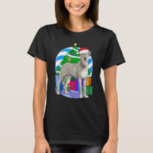 Ierse Wolfshond Hond Kerstman Kerstboom Decoratie T-shirt