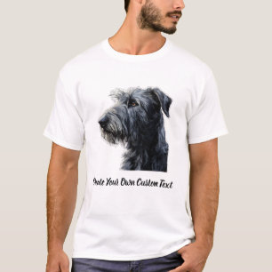 Ierse Wolfshond Hond Maak Uw Eigen Aangepaste Teks T-shirt