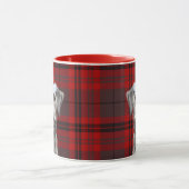 Ierse Wolfshond Hond Rode Kerst Plaid Mok (Midden)