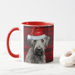 Ierse Wolfshond Hond Rode Kerst Plaid Mok