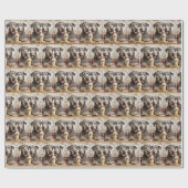 Ierse Wolfshond Honden Delen Een Milkshake Cadeaupapier (Vlak)