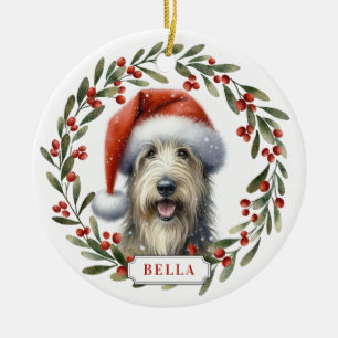Ierse Wolfshond Honden Keramische Cirkel Ornament