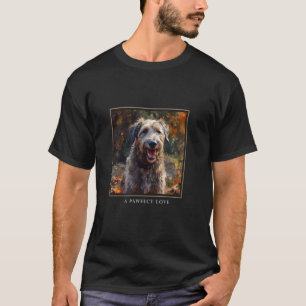 Ierse Wolfshond Hondentuin Bloemen Schilderen Huis T-shirt