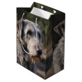 Ierse Wolfshond Ik ben niet geamuseerd, Medium Cadeauzakje (Achterkant Gekanteld)